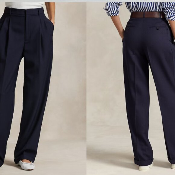 Ralph Lauren Wool Wide-Leg Tuxedo Pant size 4 - Picture 11 of 12